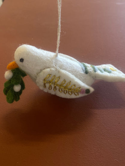 Felt peace dove