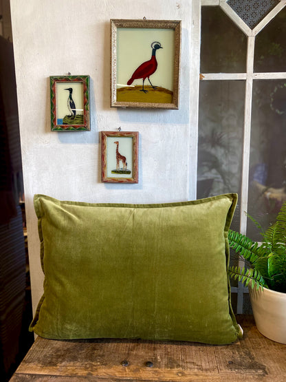 Olive Velvet cushion cover BHAT007