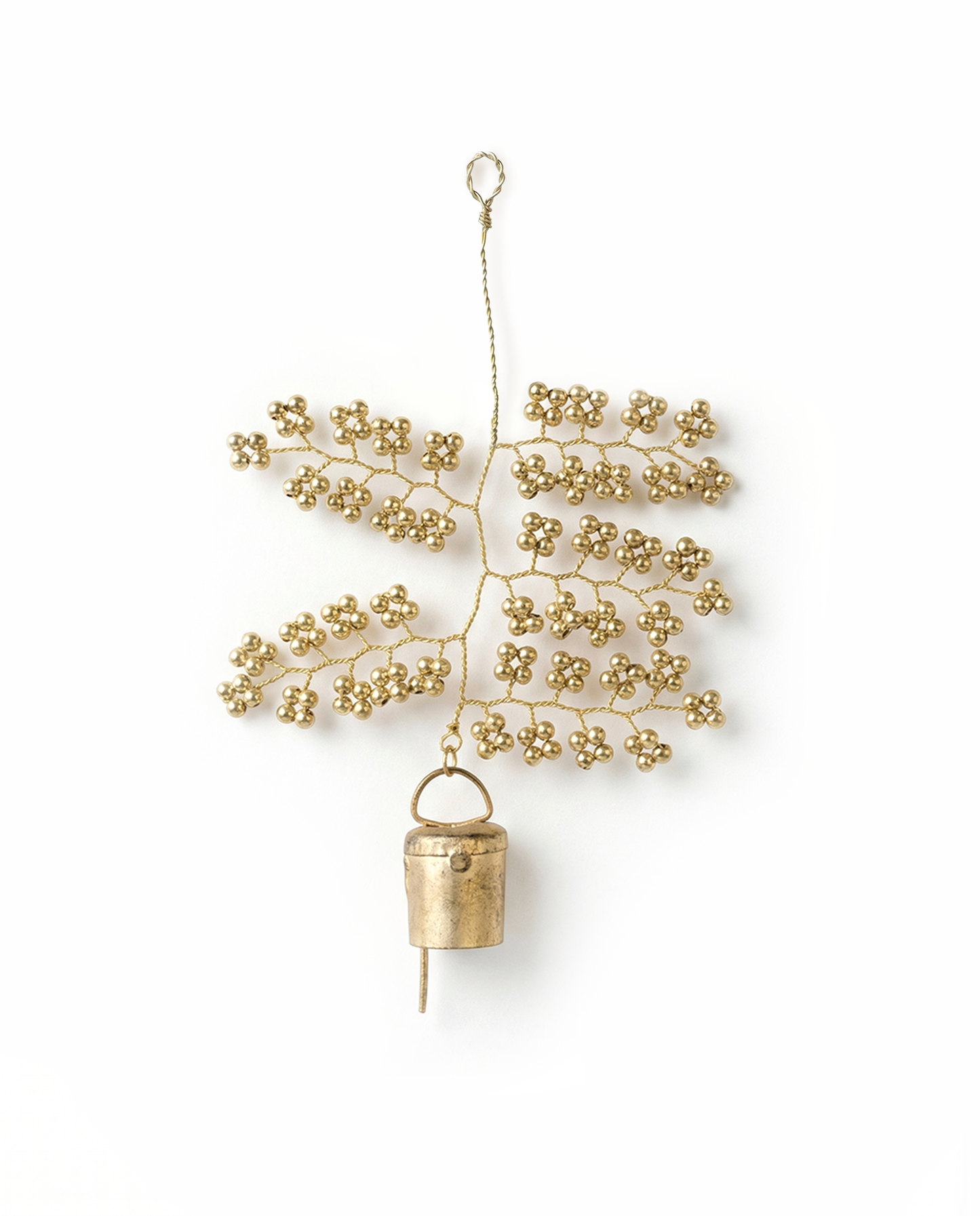 Gouden kraaltjesbelornament WD113