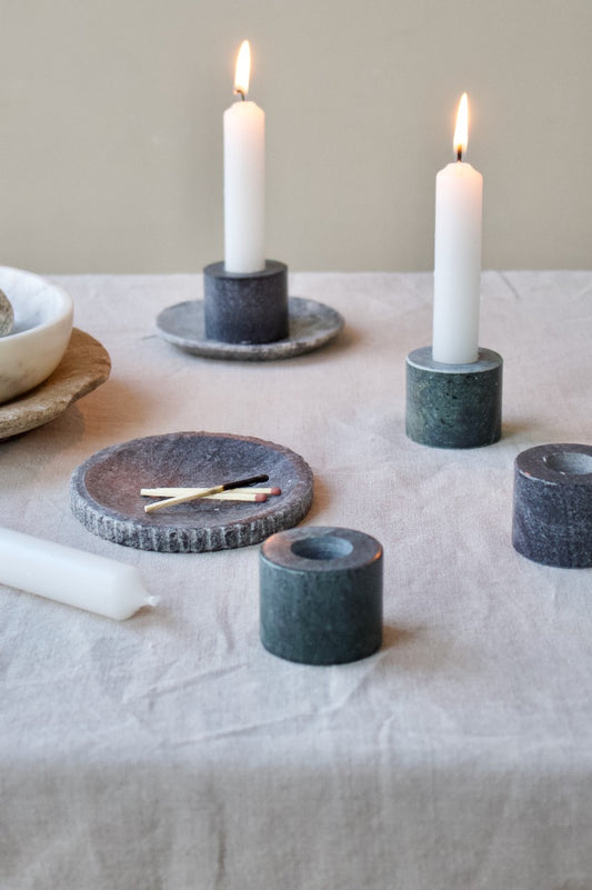Black marble candle holder MJ-93