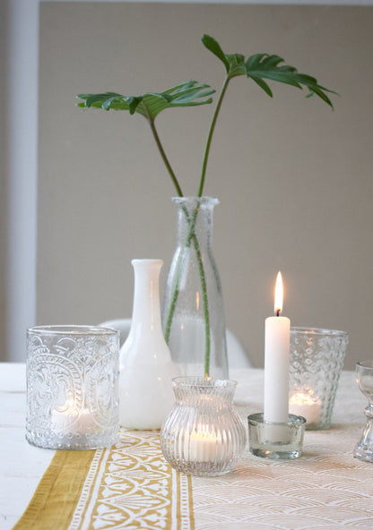 Candle holder transparent glass WEL175