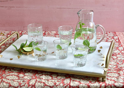White marble tray E056