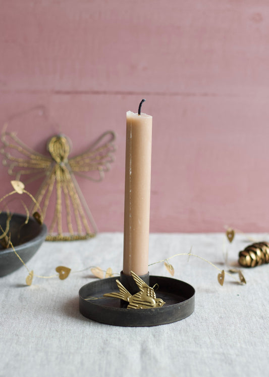 Candle holder black metal MJ-2