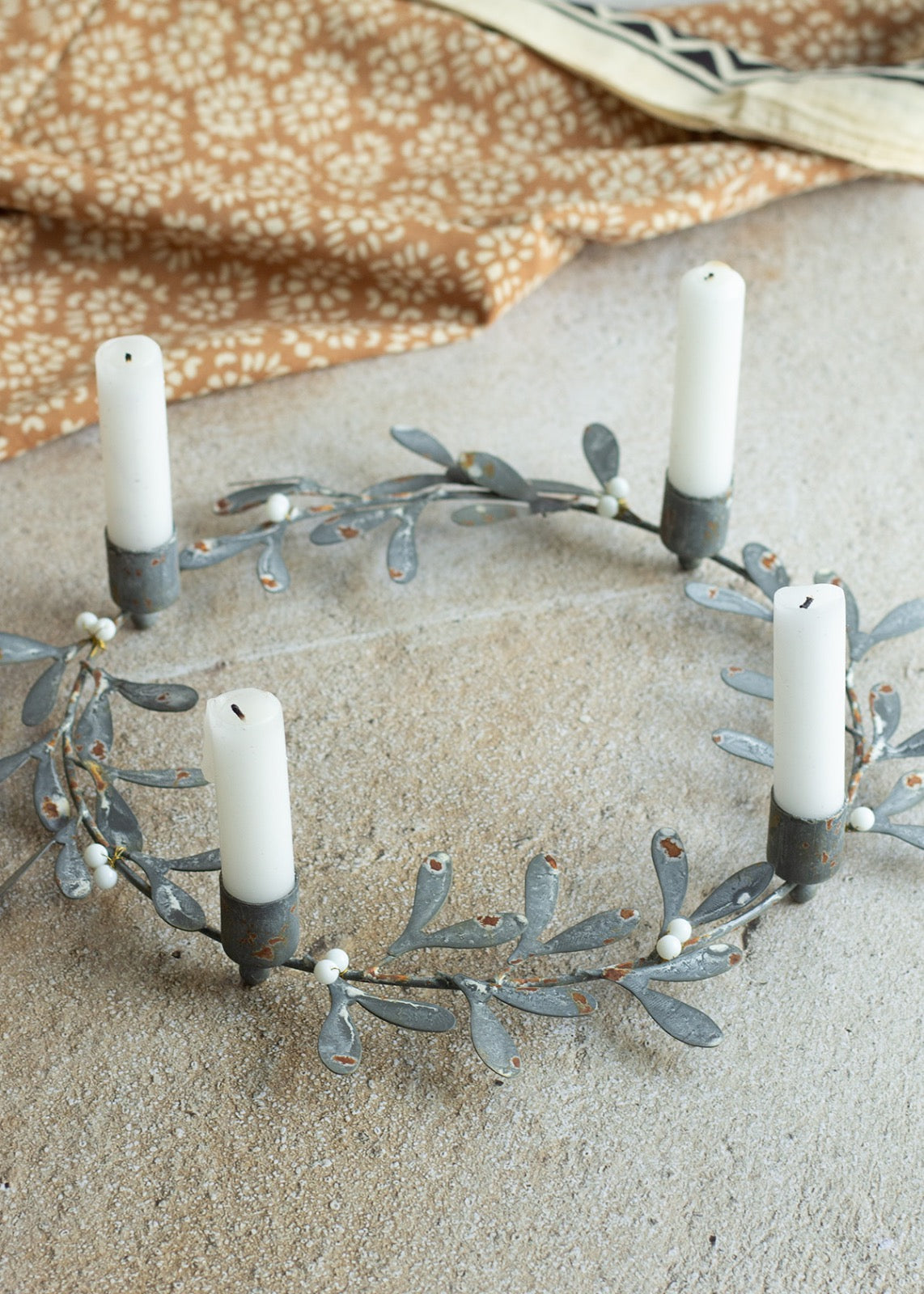 Mistletoe wreath candle holder EW-5213