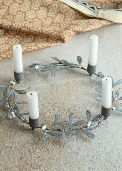 Mistletoe wreath candle holder EW-5213