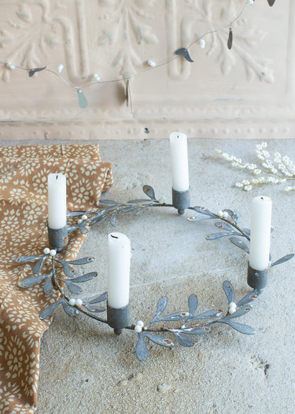 Mistletoe wreath candle holder EW-5213