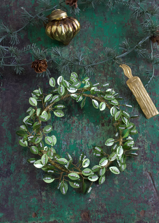 Green leaves wreath WD06