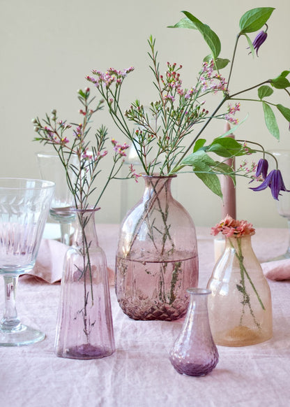 Vase recycled glass lilac WEL203