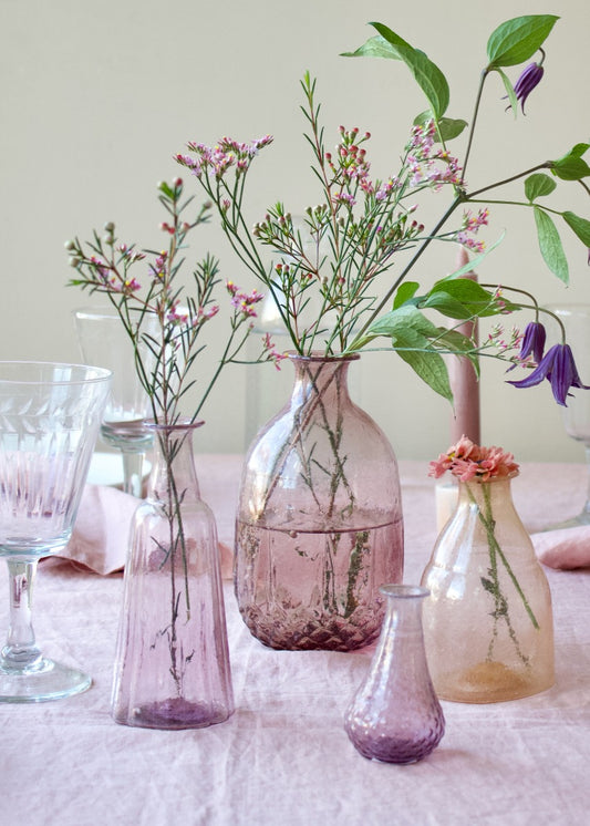 Vaas gerecycled glas lila WEL203