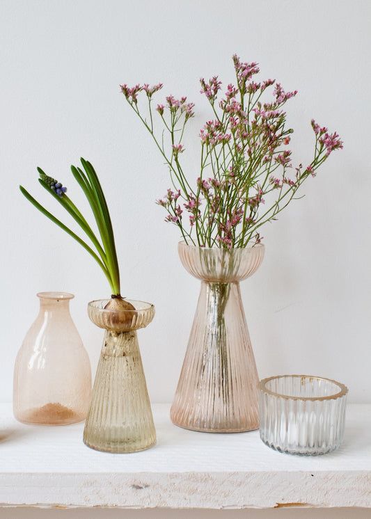 Hyacinth vase pink L WEL029