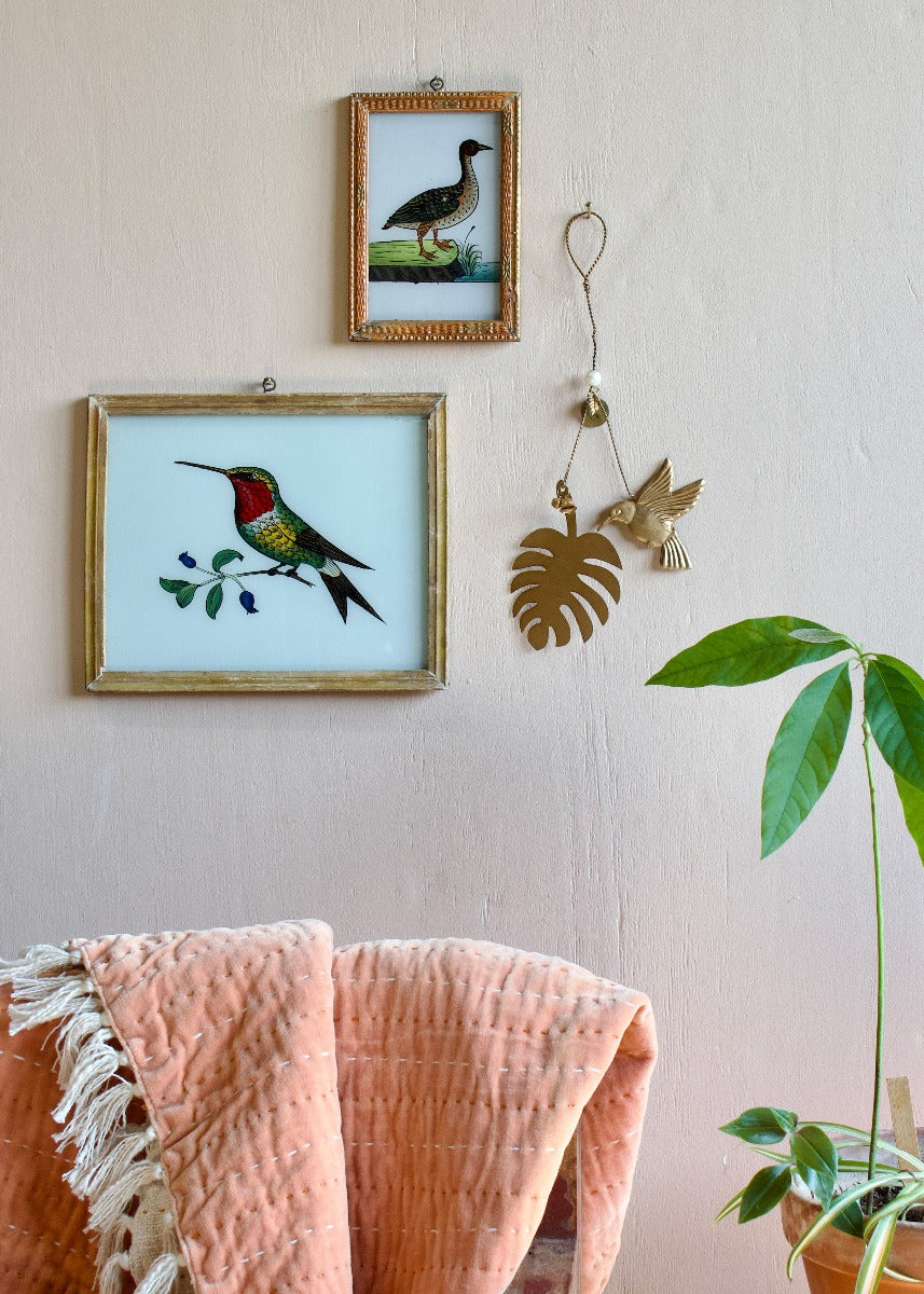 Bird and leaf ornament AS0523