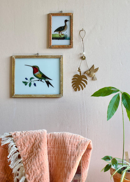Bird and leaf ornament AS0523