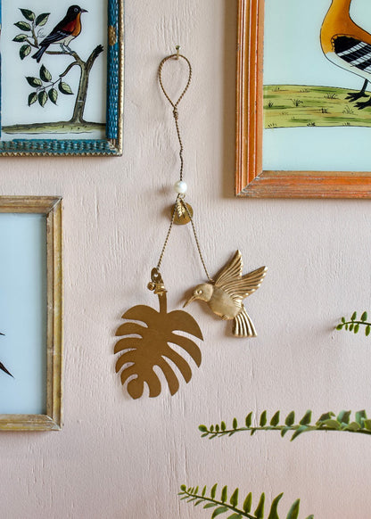 Bird and leaf ornament AS0523