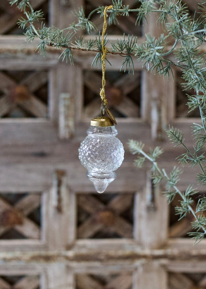 Christmas cone transparent glass WEL164