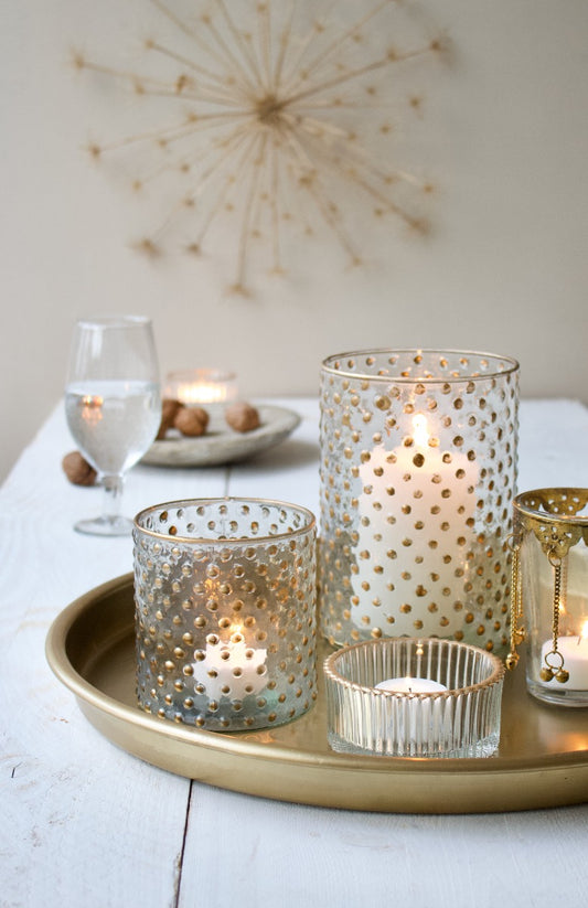Tealight dot gold L WEL115