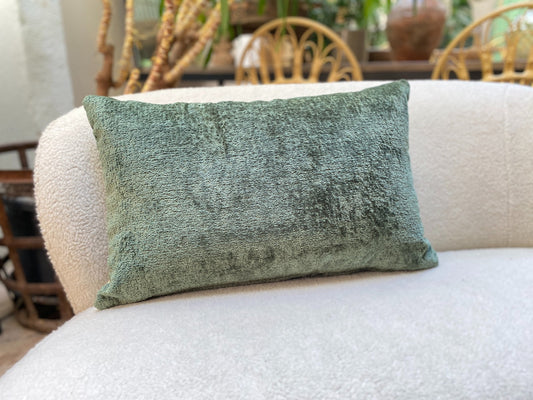 Chenille cushion cover Forrest green  Sym504