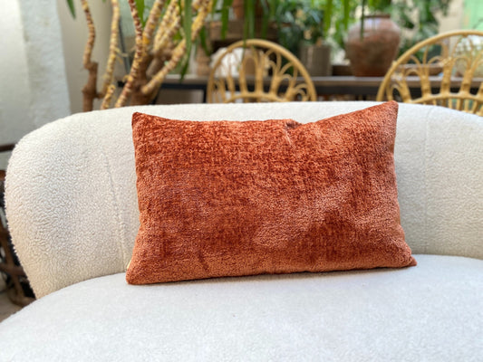 Chenille cushion cover chestnut 303 SYM22