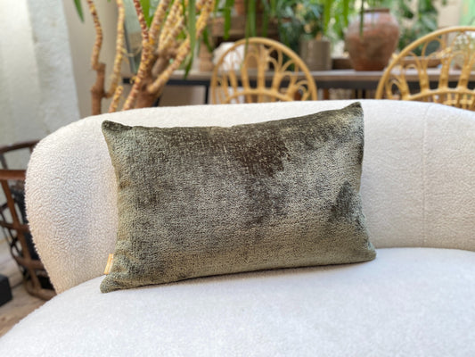 Chenille cushion cover olive 503 SYM25