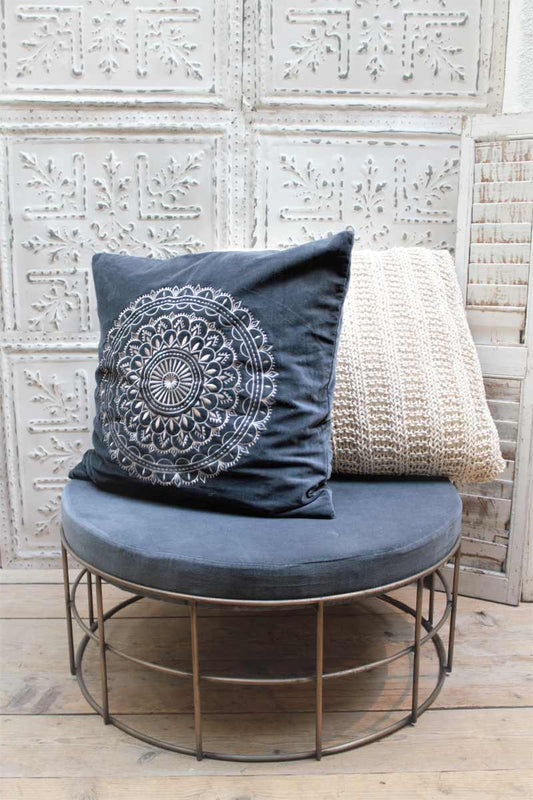 Coussin Mandela bleu D013