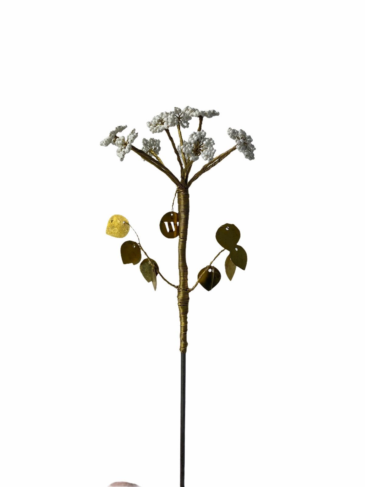 Flower of white beads  EW-5568