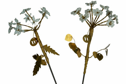 Flower of white beads  EW-5568