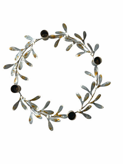 Mistletoe wreath candle holder EW-5213