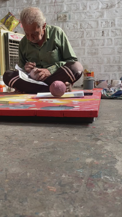 Paper Mache ball Kingfisher MJ25461