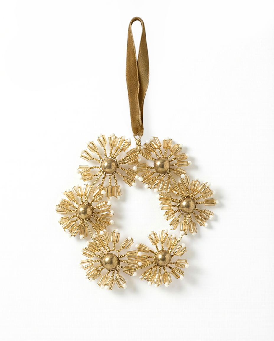 Beaded flower ornament WD130
