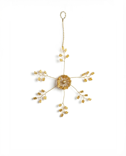 Gouden sneeuwvlok ornament WD68