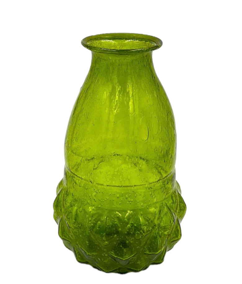 Vase green recycled glass WEL024