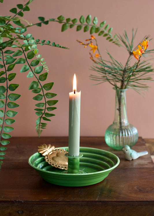 Candle holder green DG15