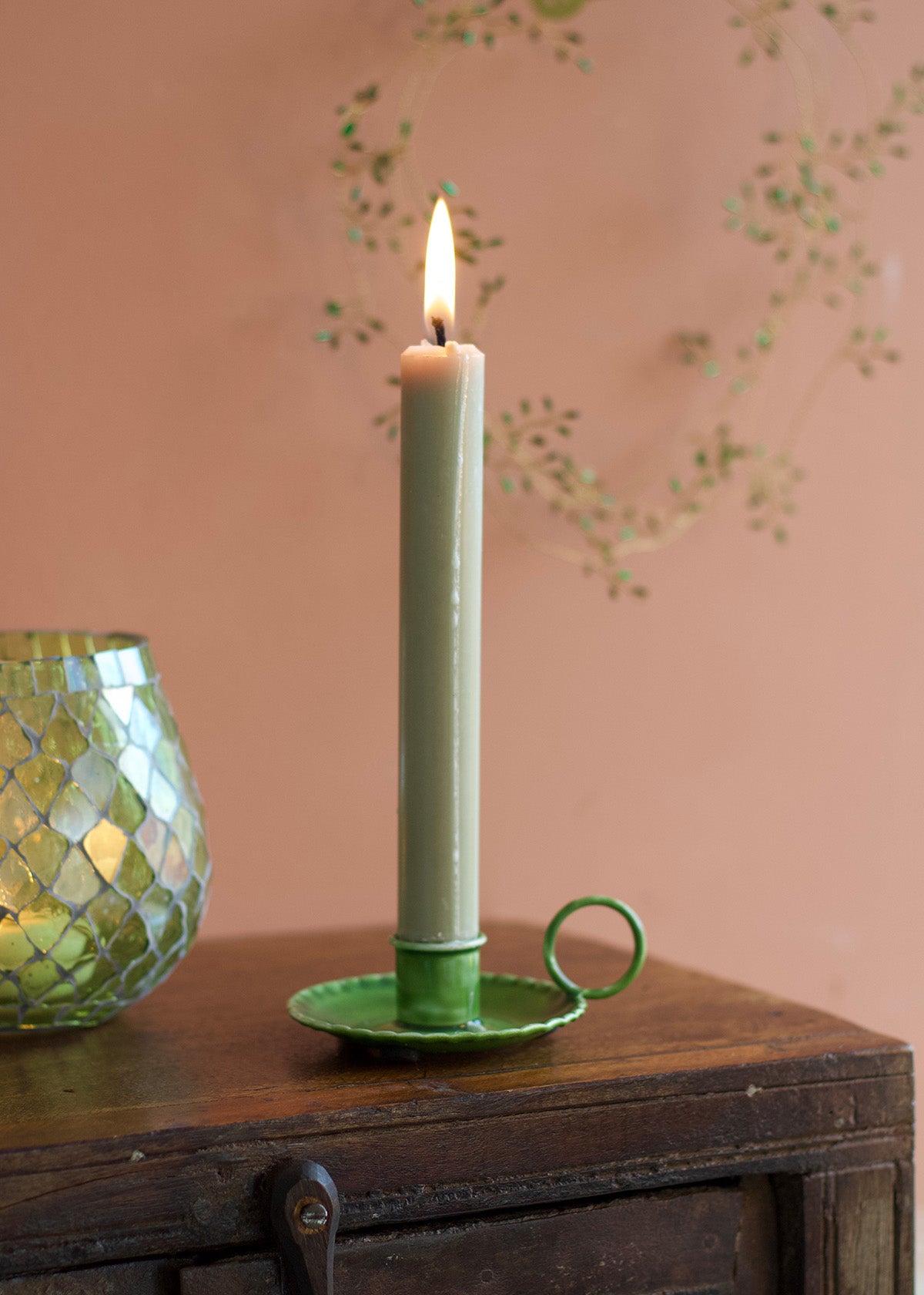 Candle holder Jolie green DG09