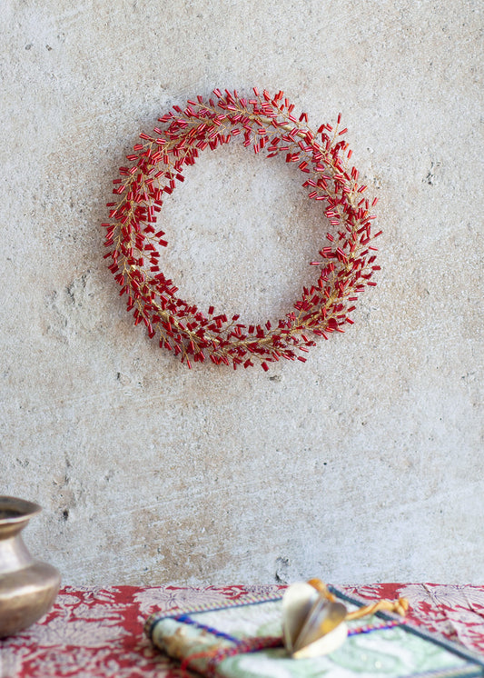 Red Christmas Wreath WD57