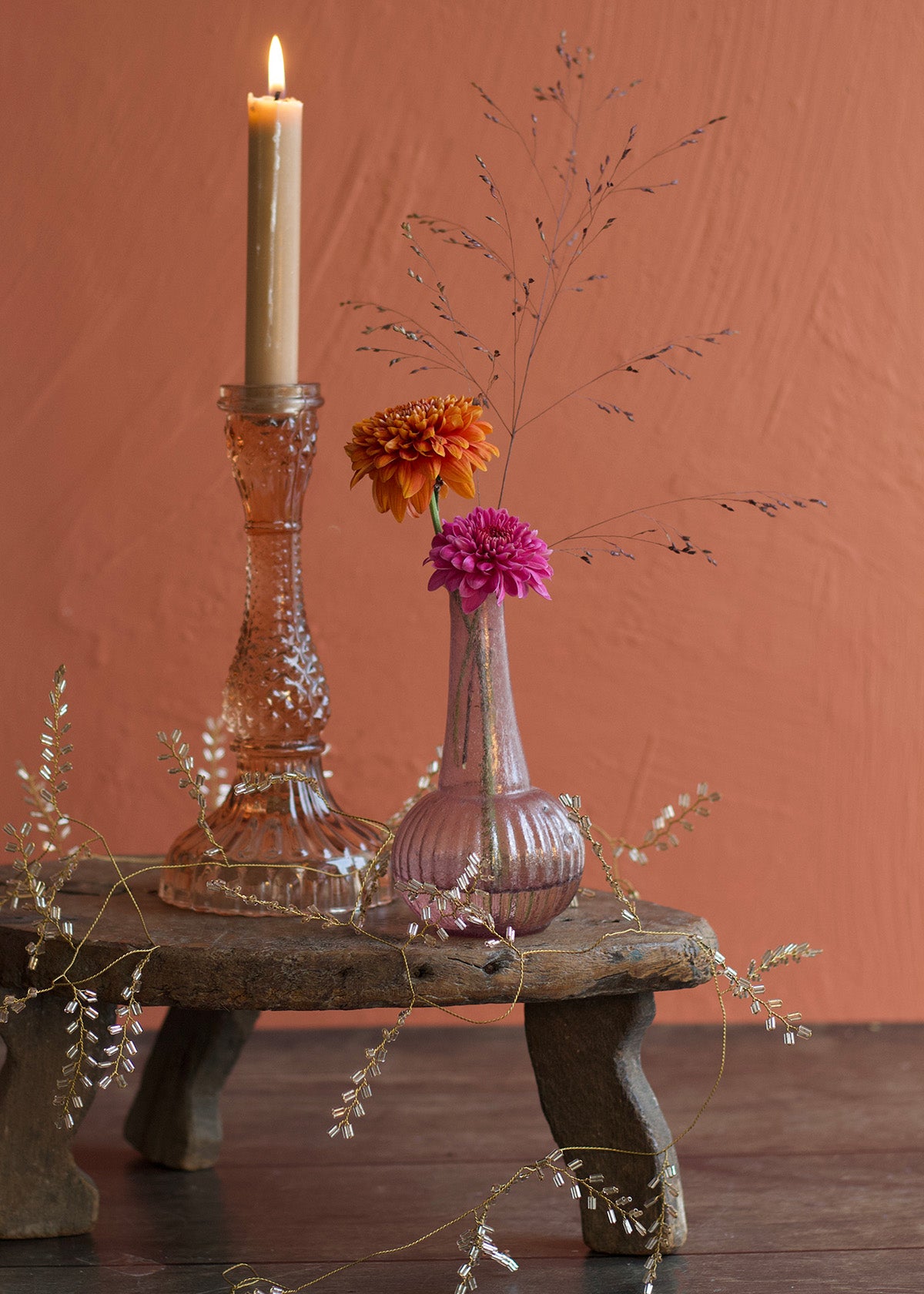 Guirlande de perles de verre à champagne WD26