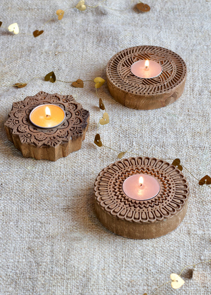Tealight holder wood