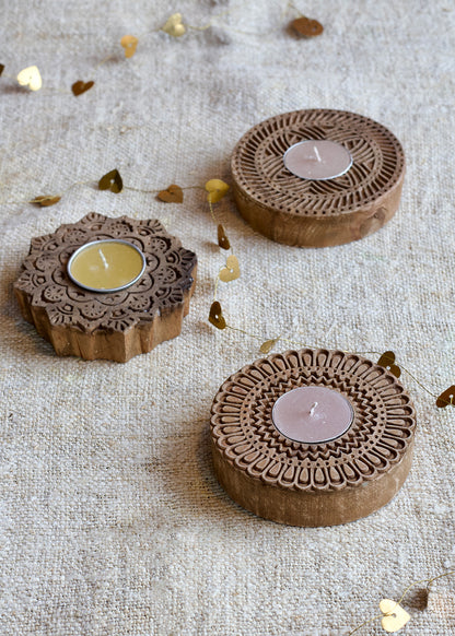 Tealight holder wood