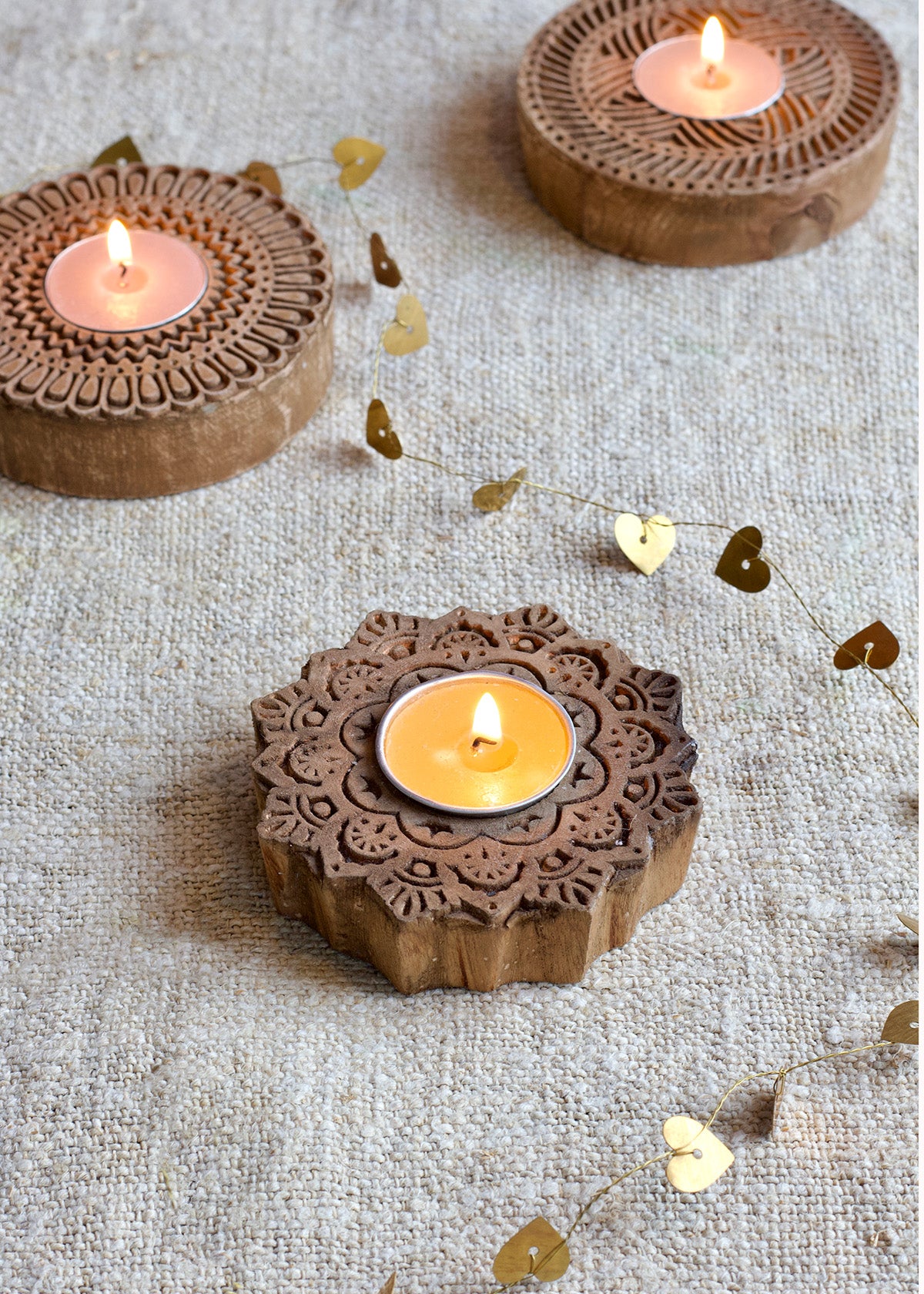 Tealight holder wood