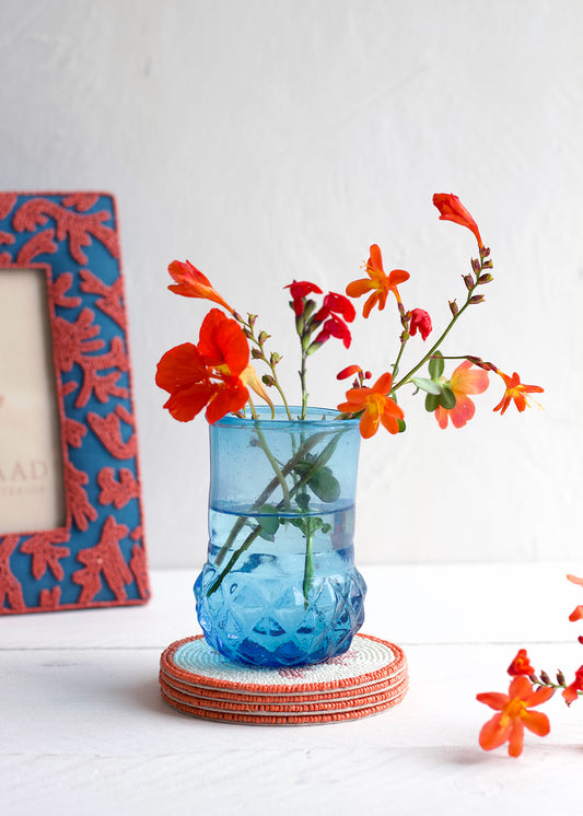 Vase light blue glass WEL251