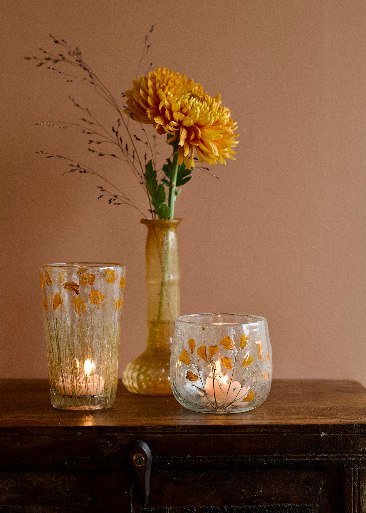 Vase orange flower WEL245