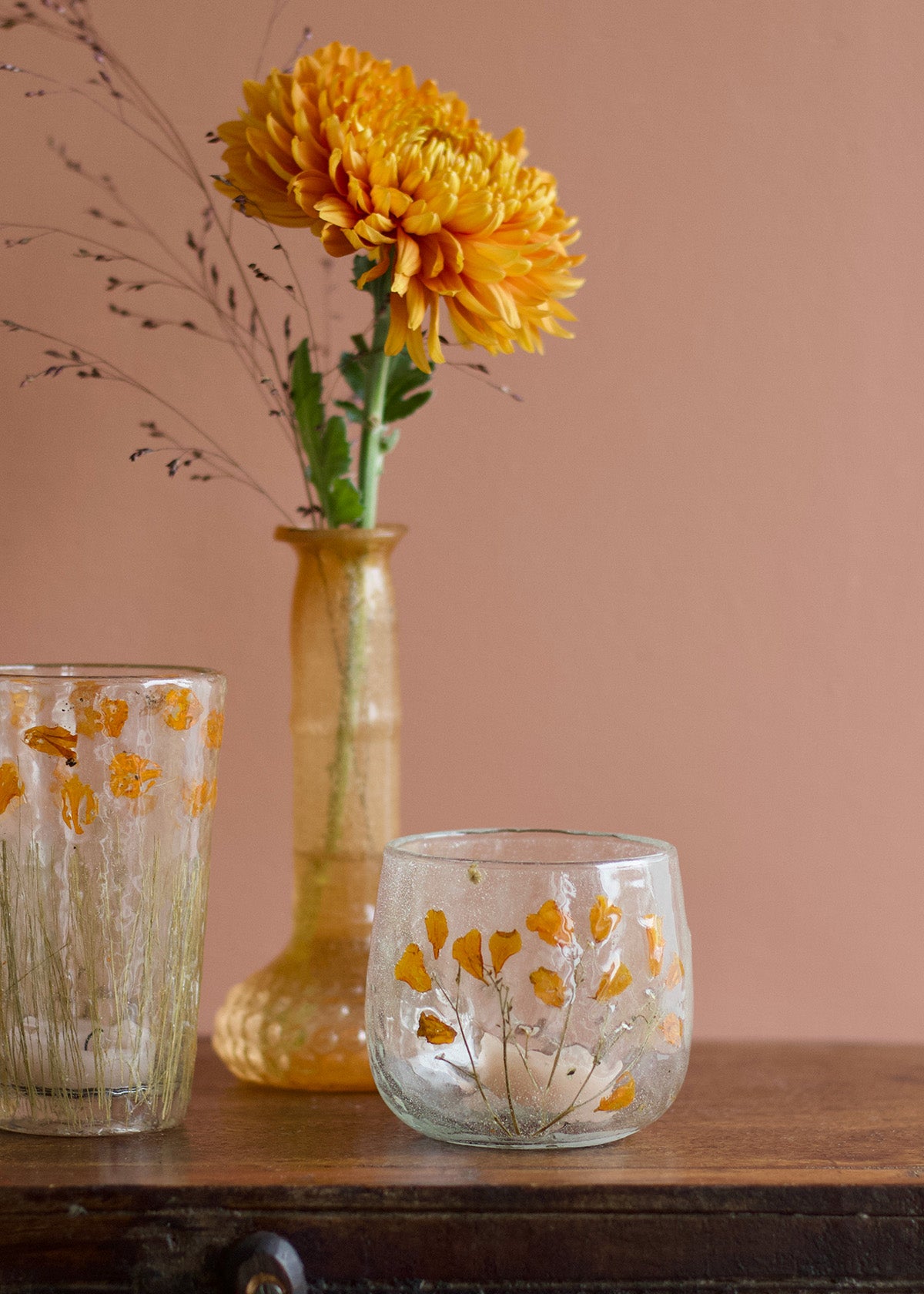 Vase orange flower WEL245